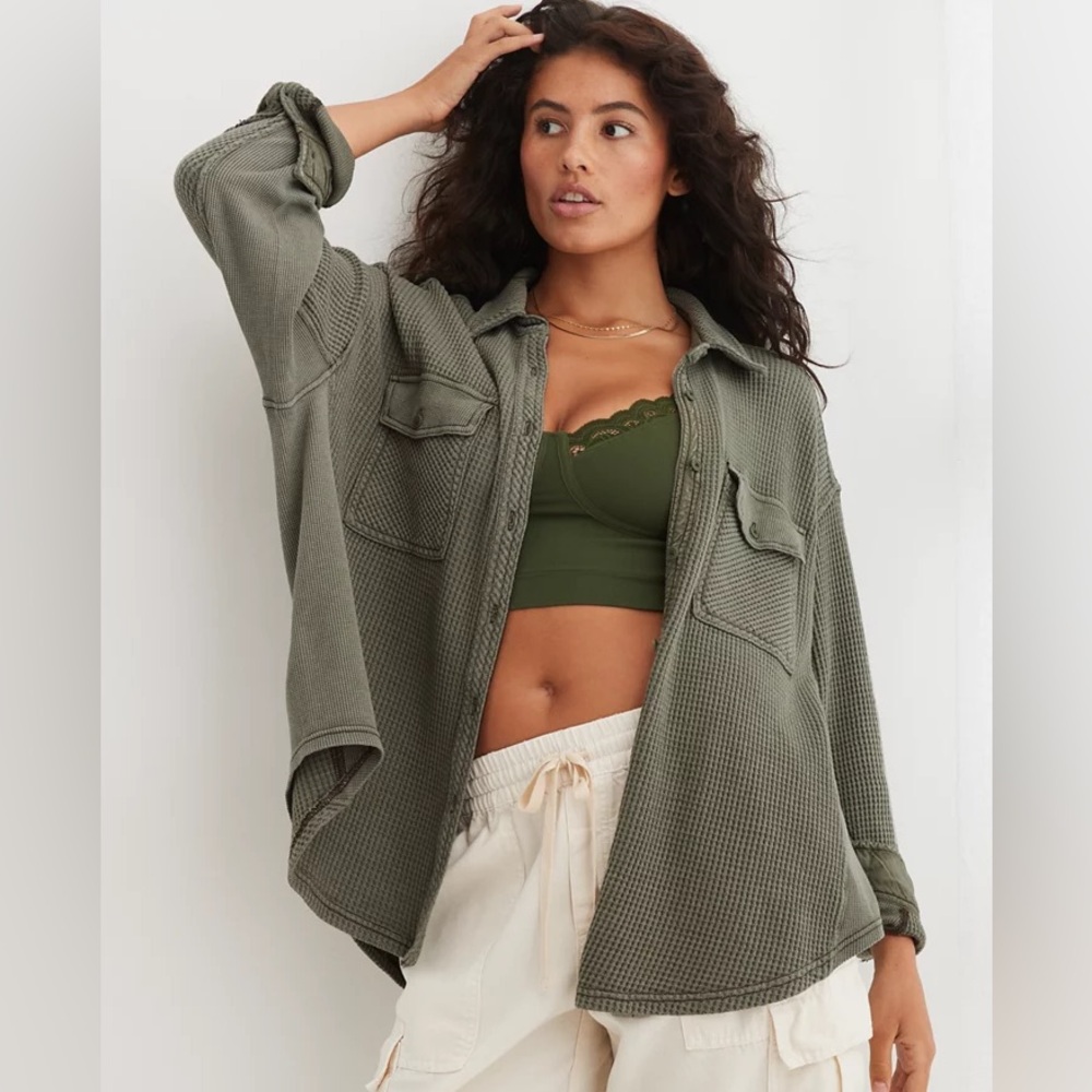 Aerie LumberJane Waffle Shirt